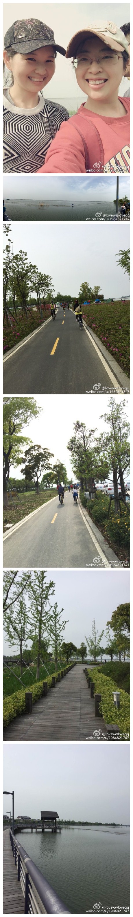 春天的阳澄湖风景如画！夹岸翠柳，烟波浩渺，暖风吹佛～ 感恩！20km，小家伙第一次环湖骑行完美完成！文小哥棒棒哒！