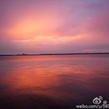 骑车去看夕阳时阳澄湖畔美景！