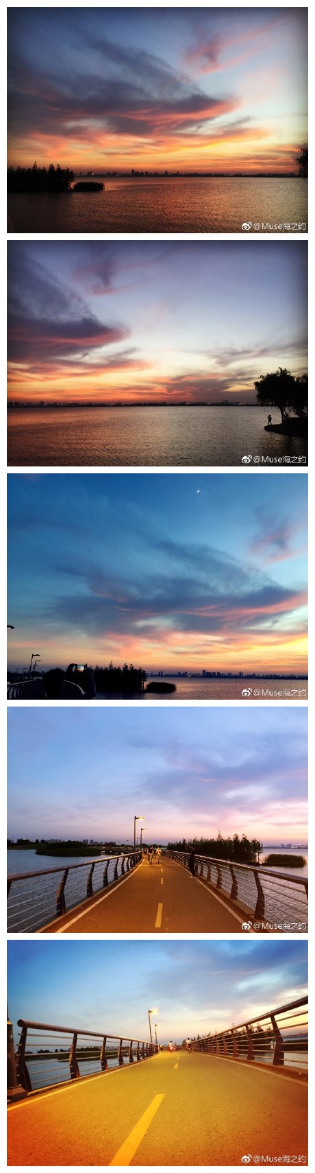 原来夕阳余晖下的阳澄湖畔…这么美[心]初见，你好美~