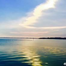 阳澄湖的夕阳